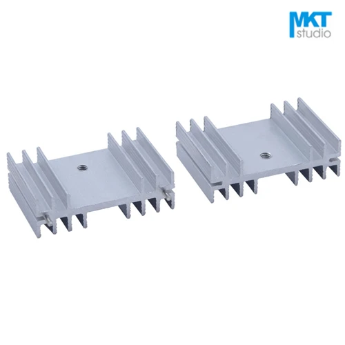 

10Pcs White 25*36*11mm Aluminum Cooling Fin Radiator Heat Sink With Pins For TO-3P, MOS, IC, Amplifier, Power