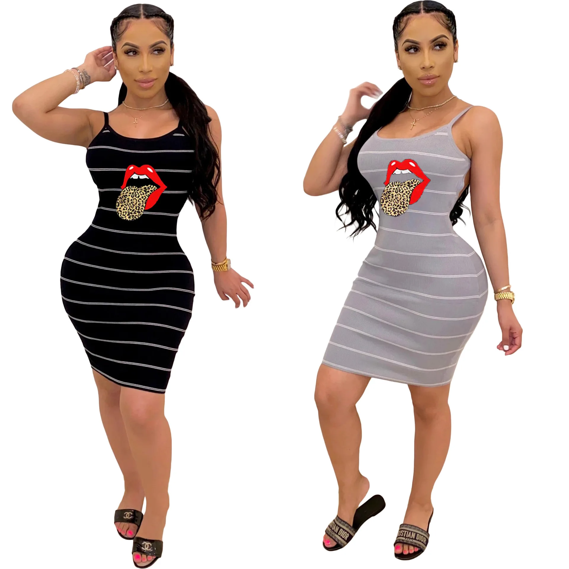 Женское облегающее платье в полоску тонкая привлекательная мини юбка карандаш