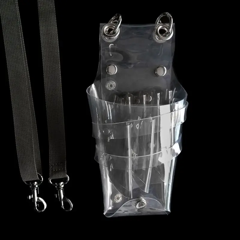 

Transparent PVC Toolkit Clipper Scissors Storage Bag Waist Bag Hairdressing Tool 896D