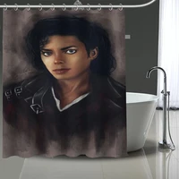 custom super star michael jackson shower curtains diy bathroom curtain fabric washable polyester for bathtub art decor