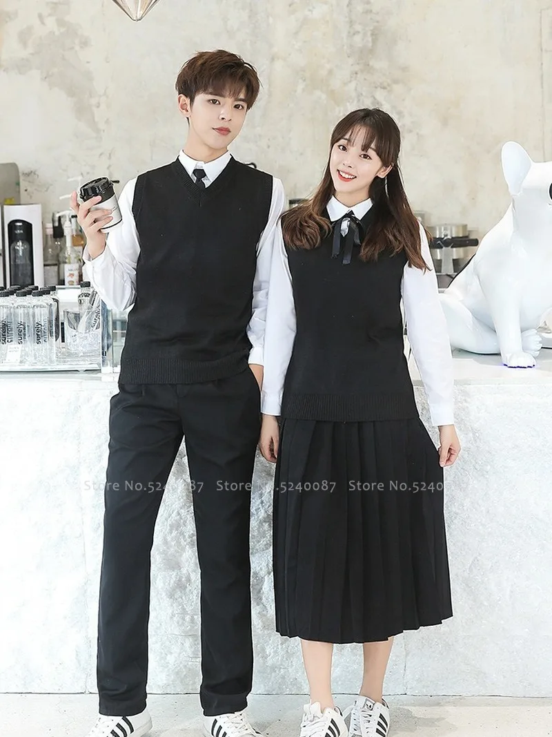 Женский и мужской костюм для косплея вечерние костюмы со свитером жилетом