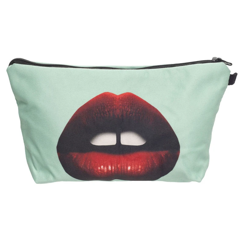 

Fashion Cosmetic Bag Print Women Brand makeup bags Cute bag headset candy Cosmetic Bagsdigital printing Collection mouth zipper