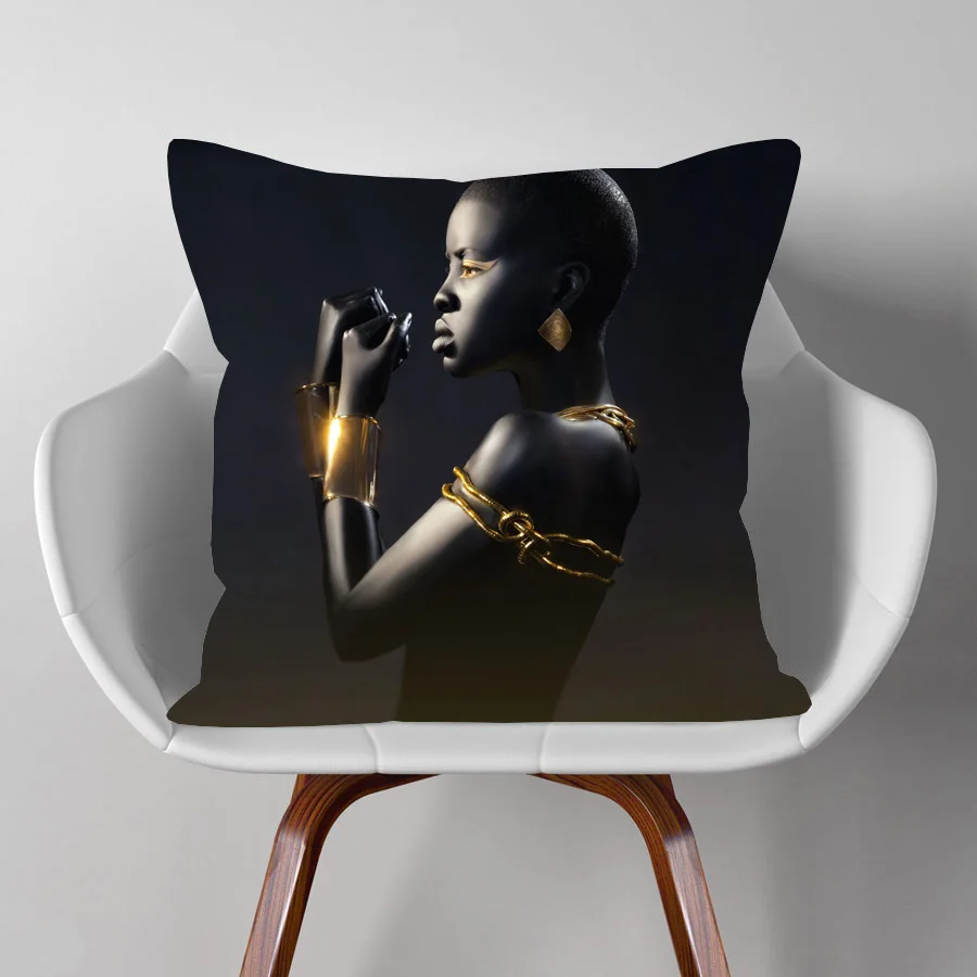 Модная наволочка для подушки в африканском стиле девушек декоративные дивана