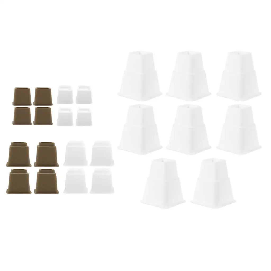 

Регулируемые ножки для мебели для кровати 3, 5 или 8 дюймов, набор из 4 сверхпрочных пластиковых ножек