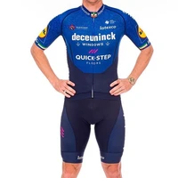quick step 2021 team men triathlon suit cycling jersey short sleeve jumpsuit clothing champion bike mtb ropa ciclismo skinsuit