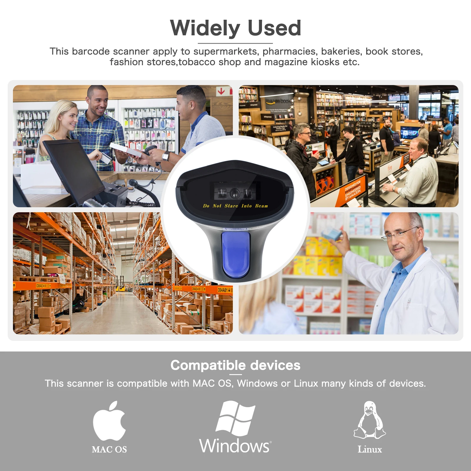 NETUM W8-X Bluetooth 2D/QR сканер штрих-кода PDF417 считыватель(3-в-1 2,4G Беспроводной& USB2.0 проводной и Bluetooth) для Мобильных Платежей