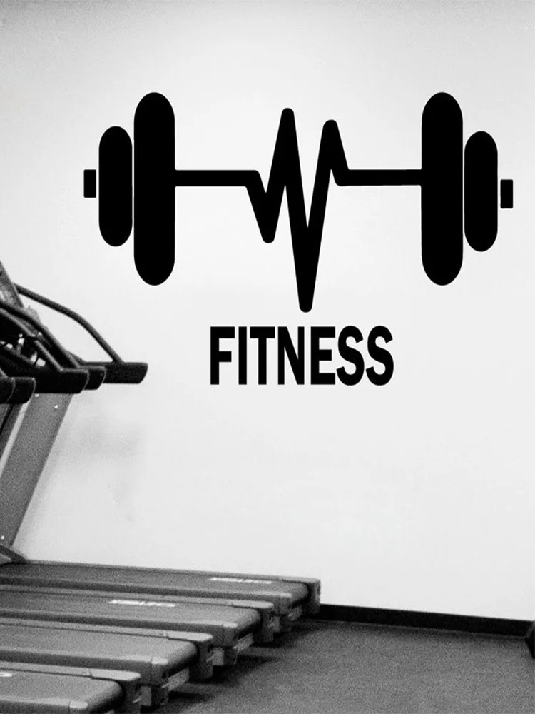 Weightlifting Barbells Fitness Gymnasium Gym Sport Vinyl Wall Sticker Decal for Home Decor boys gift | Дом и сад