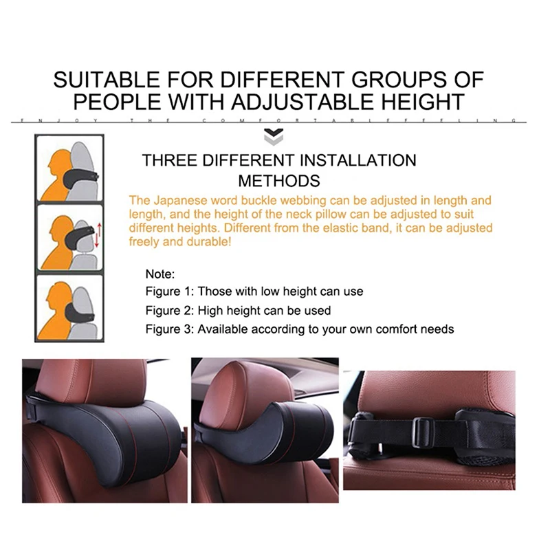 Автомобильная поясничная опора кожаная подушка для шеи 3D подголовника сиденья