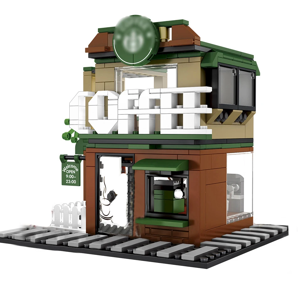 Хит lepining city creators architecture classic Street view знаменитая звезда Кофейня строительные блоки