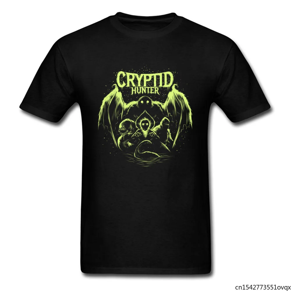 

Cryptid Hunter Darkness Creature T-Shirt Religion Monster Tops & Tees Big Size Navy Nerd T Shirt Designer