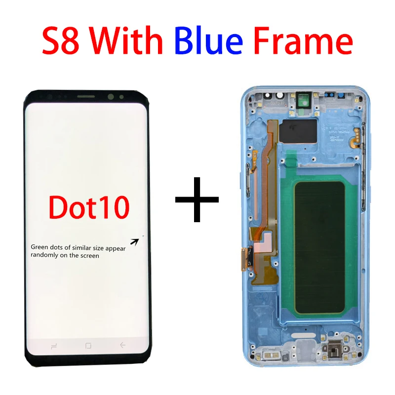 Оригинальный AMOLED ЖК-дисплей с мертвыми пикселями для Samsung Galaxy S8 G950 G950F Дисплей