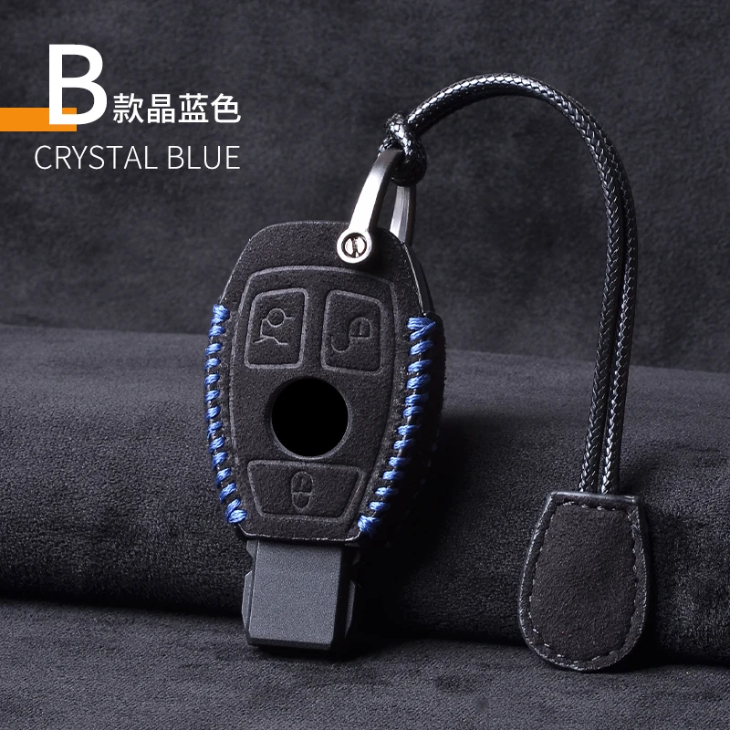 Кожаный чехол для автомобильного ключа брелок Mercedes Benz CLS CLA GL R SLK AMG A B C S Class