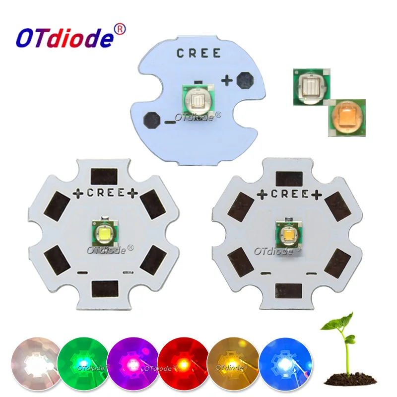 1 шт 3W Cree светодиодный XPE XP-E R3 3535 SMD высокой Мощность чип белые красные зеленые