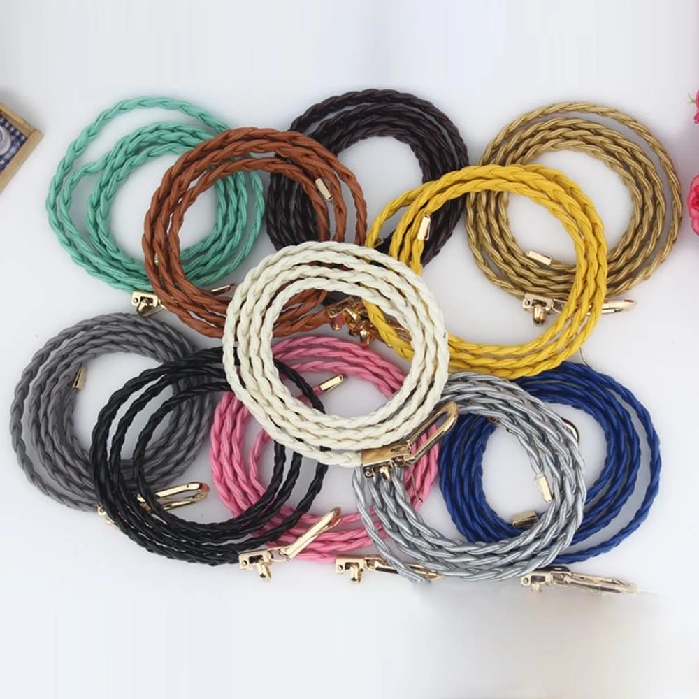 Belt For Women Elegant Fashion Weave Leather Waistband Buckle Soild Color Small Fresh Slender Dress Accessories | Аксессуары для