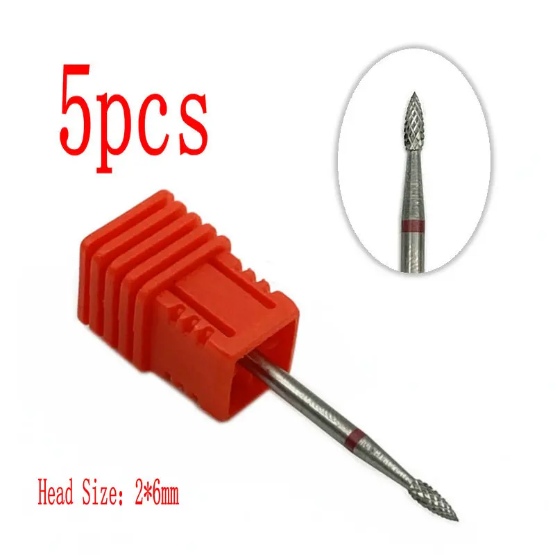5 шт. Вольфрам твердосплавные сверла ногтя машина для ногтей фрезер Ножницы с