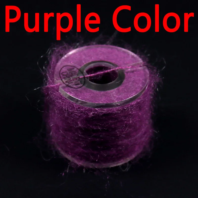Purple Color Bimoo 1 Катушка Nymph Scud муха Связывание Dubbing Line Dub для рыбалки муха Материал корпуса розовый серый оливковый оранжевый и т. Д - Цвет: Purple Color