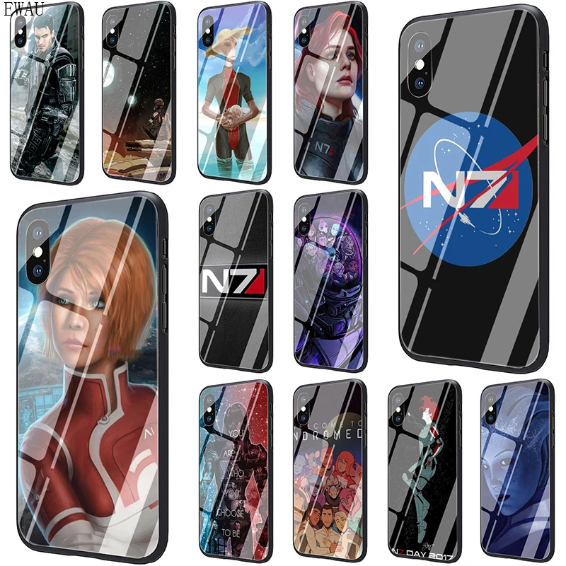 EWAU 7 Mass Effect закаленное стекло чехол для телефона iPhone SE 2020 11 Pro 6 6S Plus 8 X XS XR Max|Бамперы|
