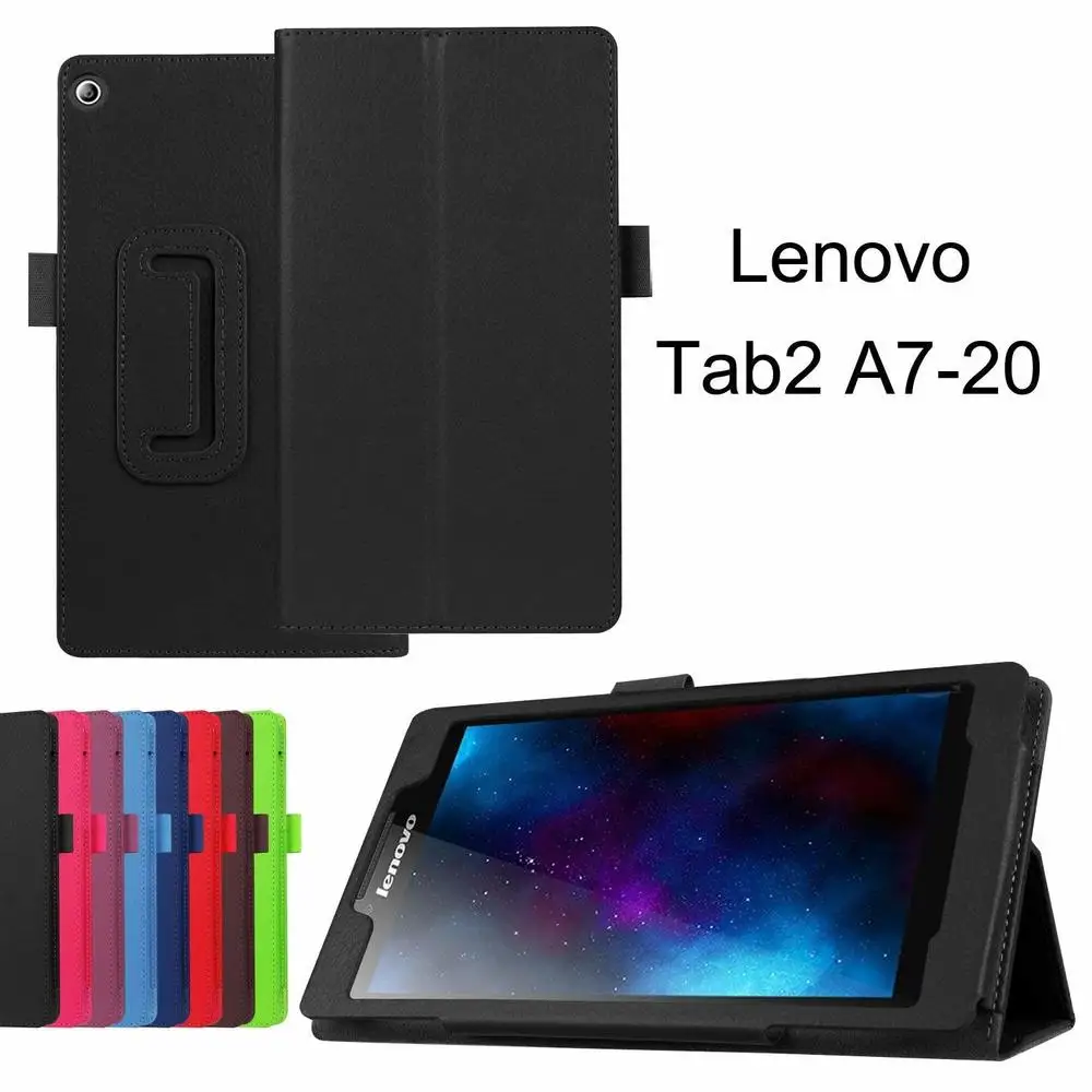 Funda для Lenovo Tab 2 A7 10 20 чехол складной из кожи с зернистой фактурой функцией