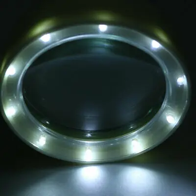 10 Светодиодный светильник с голубой ручкой подсветкой увеличительное стекло 10X |