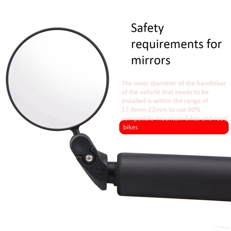 

Bike Mirror MTB Mountain Bike Rearview Mirror Lens Bicycle Handlebar Convex Rear View Mirror 360 Degree Rotation