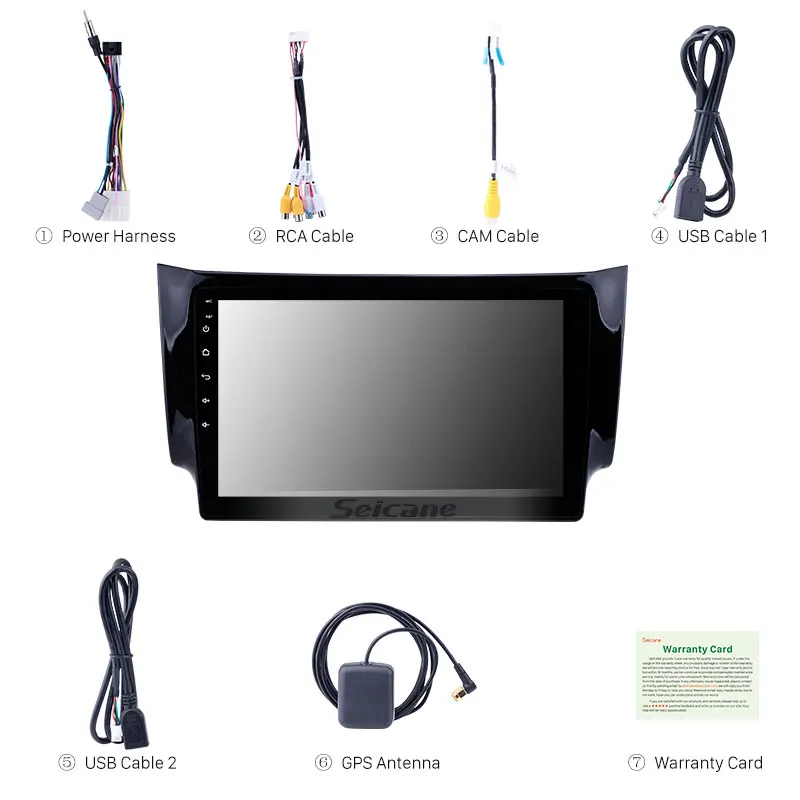 Seicane 2Din gps мультимедийный плеер головное устройство для 2012 2013- NISSAN SYLPHY 10,1 дюймов Android 8,1 автомобильный Радио Поддержка TPMS DVR