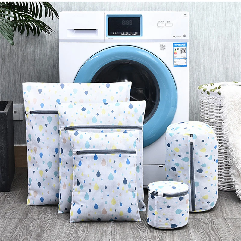 

5 шт., сетчатые пакеты для стирки белья, с вышивкой