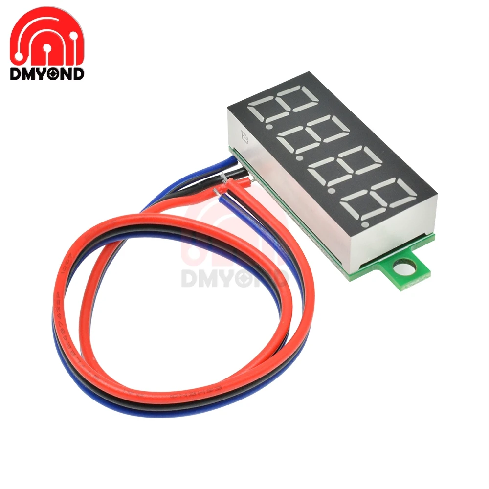 Цифровой вольтметр 0 36 дюйма 100 в ампер измеритель напряжения мотоцикл автомобиль