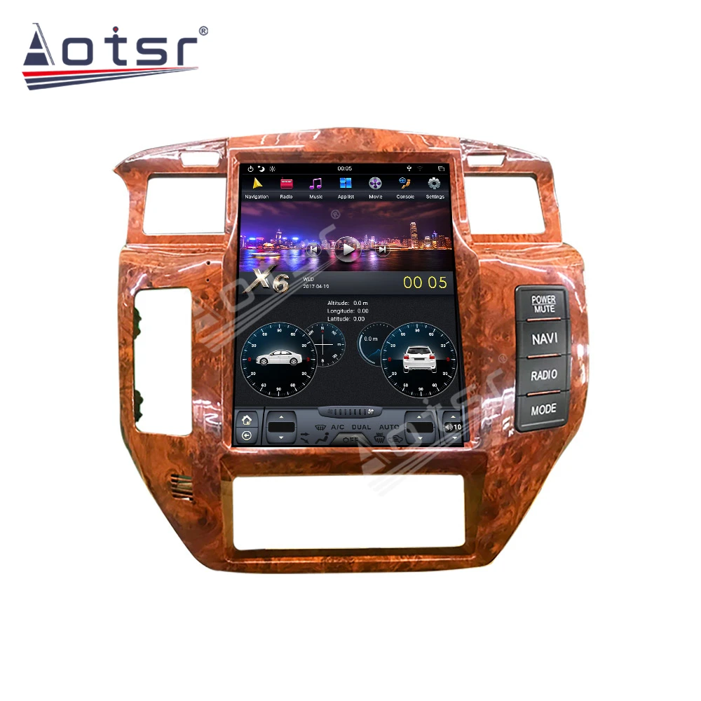 

For NISSAN PATROL Y61 2005 - 2007 2008 Android 9.0 4+64G PX6 Vertical Tesla IPS Screen DSP Car Radio Multimedia Player Head Unit