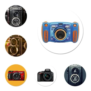 58mm cool pattern broken camera icons pins badge decoration brooches metal badges for clothes backpack decoration free global shipping