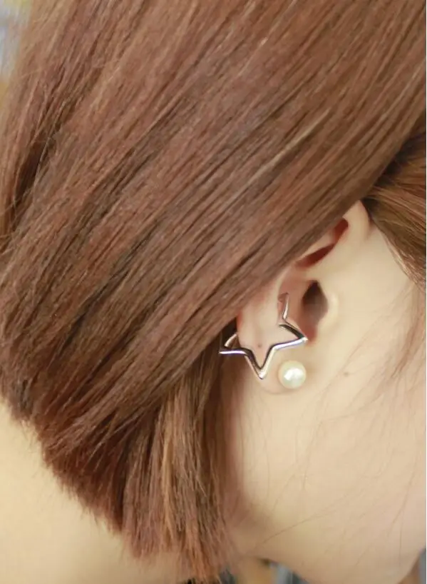 Серьги-гвоздики Jisensp с полыми звездами для женщин и девушек геометрические