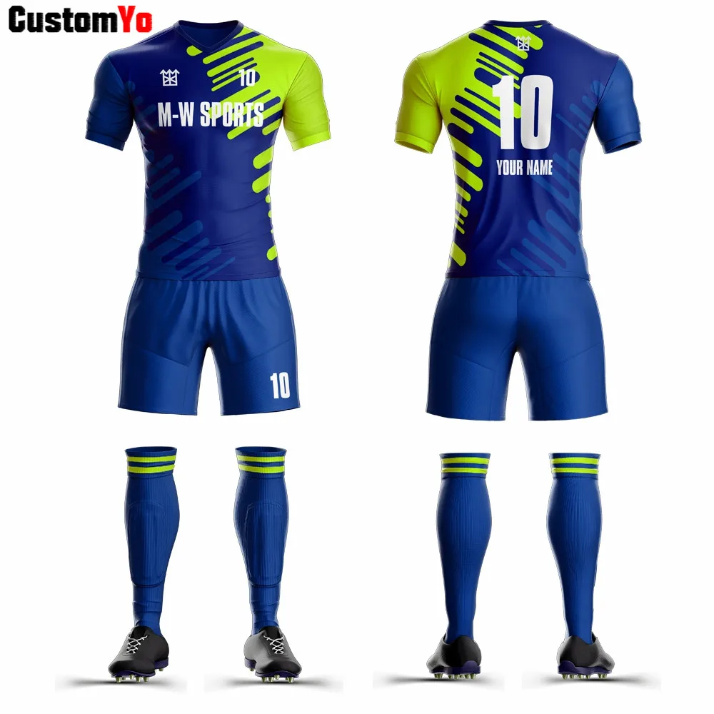 

Best Quality Football Kits Sublimated Custom Football Uniforms Sports Football Jersey 2019