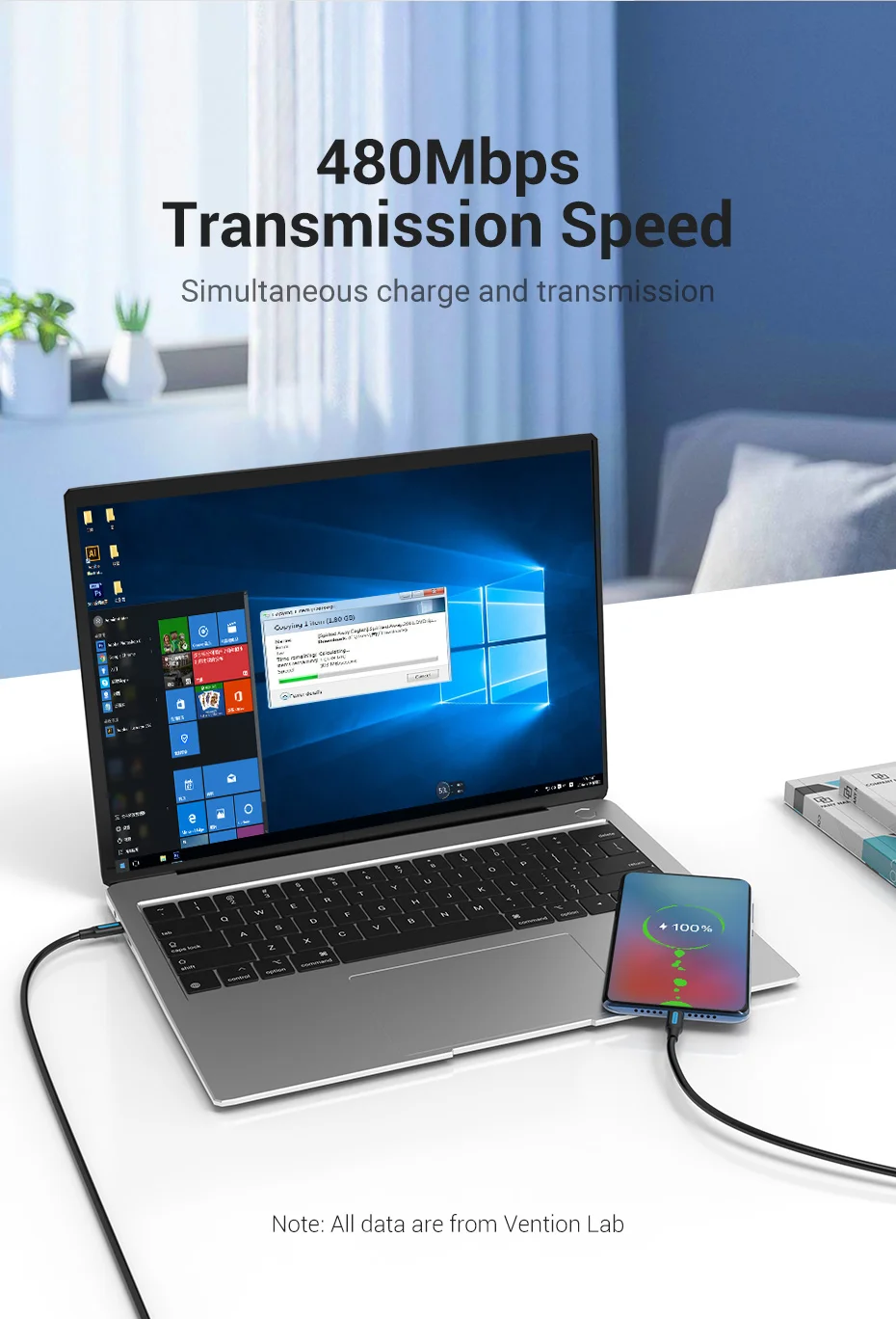 Vention USB C to USB Type C Cable PD 60W QC4.0 Fast Charger Data USB-C Cable for Macbook Samsung S20 Xiaomi 10 Pro USBC Cable 3m
