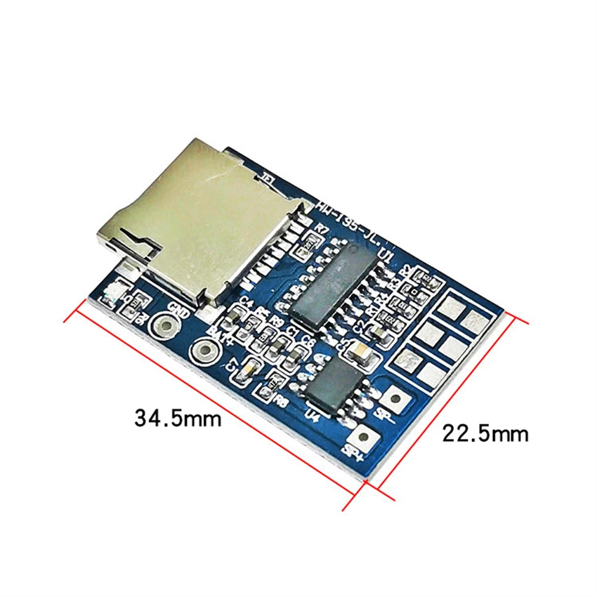MP3 декодер плейер цепной модуль TF карта Аудио декодирование плата 2 Вт моно