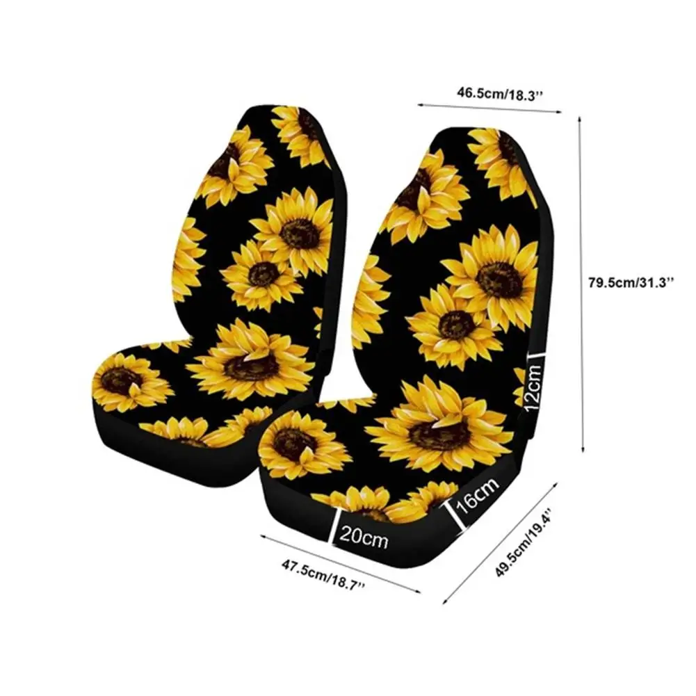 

Universal Car Seat Cover Fit Most Cars With Tire Track Detail Car Styling Car Seat Protector Sunflower Print Seat Case