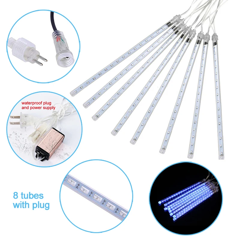 Рождественские гирлянды на солнечной батарее светодиодные занавески