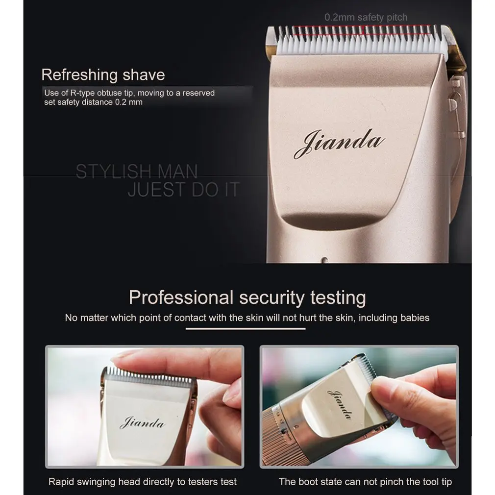

Professional Electric Hair Clippers USB Rechargeable Haircut Trimmer Machine Set for Men/Kids/Barber Grooming Cutter Waterproof