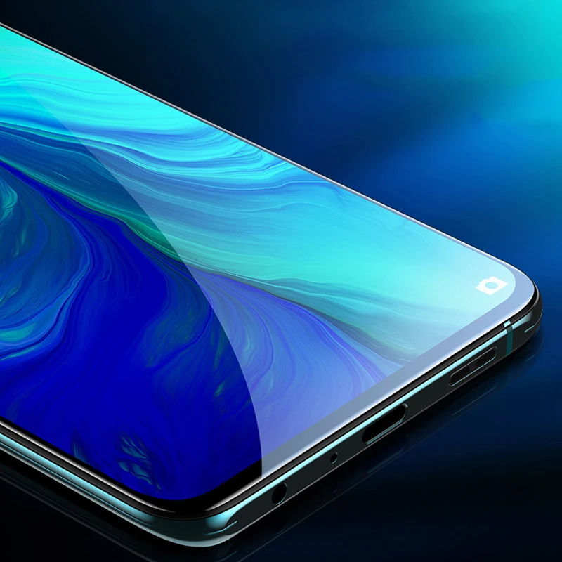 Закаленное стекло 6D для Oppo Reno 10x Zoom полное покрытие изогнутая Защитная пленка