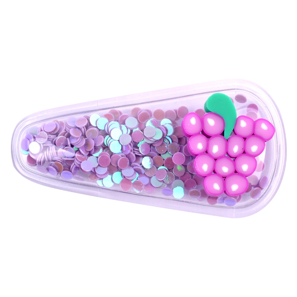 Зажим для волос с фруктами 2 дюйма прозрачный зажим BB девочек заколки ручной