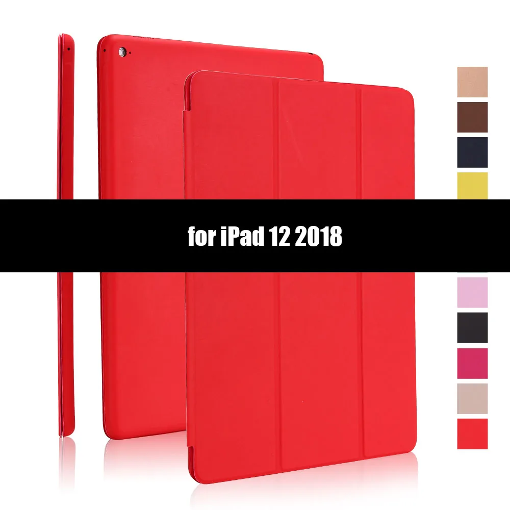 Red-2 Ультратонкий умный чехол для iPad Pro 12,9, складной чехол-книжка из искусственной кожи s для iPad Pro 12,9 Pro 11 12,9 - Цвет: Red-2