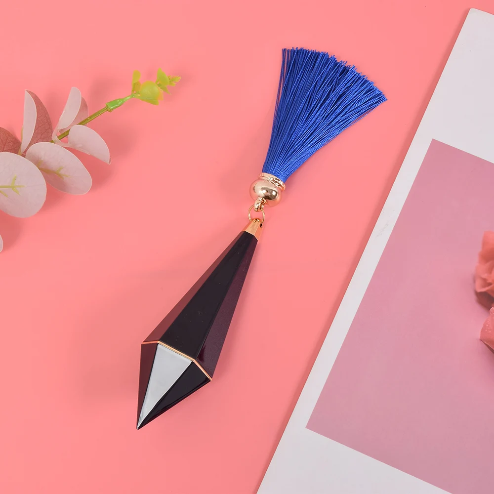 

1pc Empty Magnet Lipstick Tube Diamond Dark Blue Lip Balm Tubes Taper Shape Diy Lipstick Tubes With Tassel Lipstick Tube