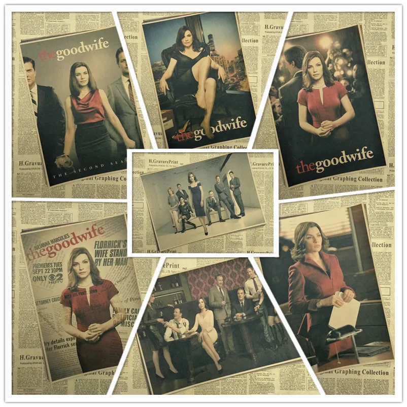 Художественный постер из крафт бумаги с изображением хорошей жены Настенная