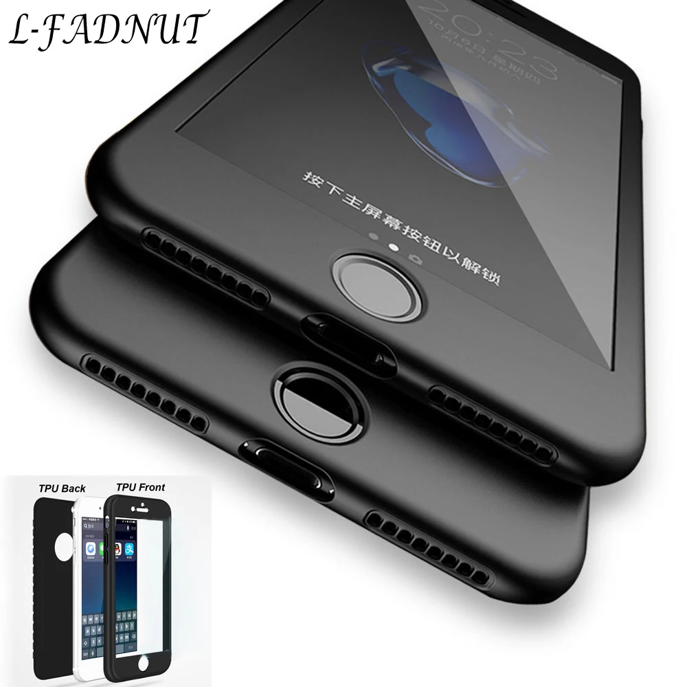 L FADNUT 360 силиконовый гелевый мягкий чехол для телефона iPhone Xr X Xs Max 7 8 6S 6 Plus