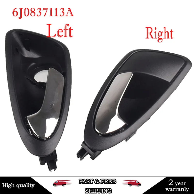 

Left / Right For SEAT Ibiza 2009-2012 GW Black Auto Inner Door Handles ABS 6J0837113A 6J0837114A