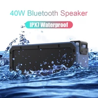 bluetooth speaker 40w portable ipx7 waterproof wireless tws outdoor music boombox bass subwoofer woofer box loudspeaker hifi