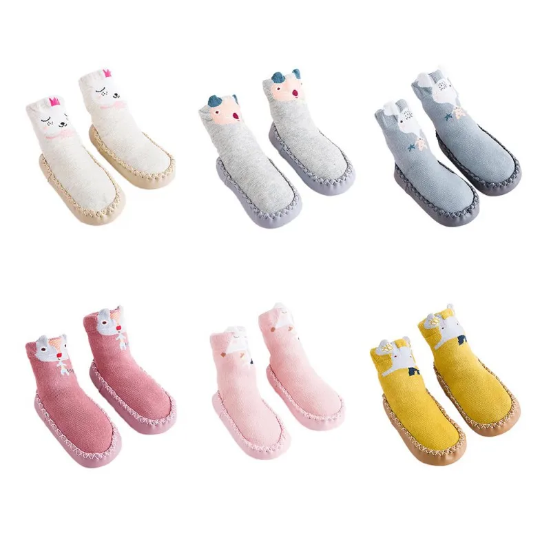 Носки детские с резиновой подошвой милые Нескользящие на осень/зиму| |