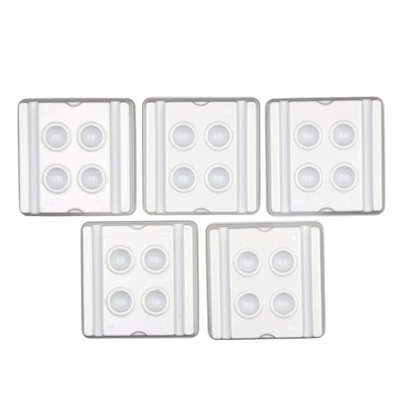 100 шт. Палетка для смешивания зубов с 2 отверстиями 4 ячейки фарфоровая изоляция