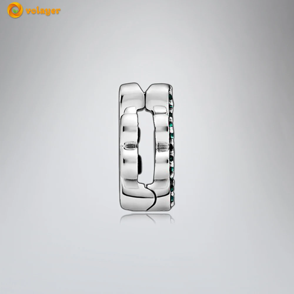 Volayer бусины из стерлингового серебра 925 проложить четырехлистный клевер клипсы