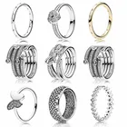 Женское серебряное кольцо 1:1, морское морозное изящное чувство, лента, скручивающая капля, Женское кольцо, ювелирные изделия Pandora DIY