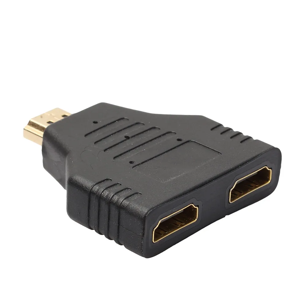 HDMI папа к двойному гнезду 1 2 пути сплиттер адаптер для HD TV ГОРЯЧИЙ DH
