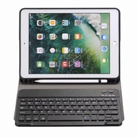 case pencil holder for new ipad 9 7 2017 2018 a1822 a1823 a1893 tablet keyboard wireless bluetooth keyboard cover for ipad air